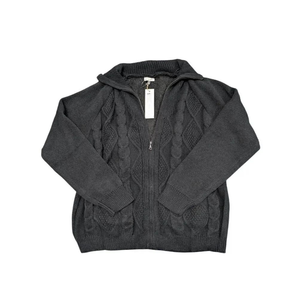 NWT Woven Heart Knit Hoodie‎ Women's XL